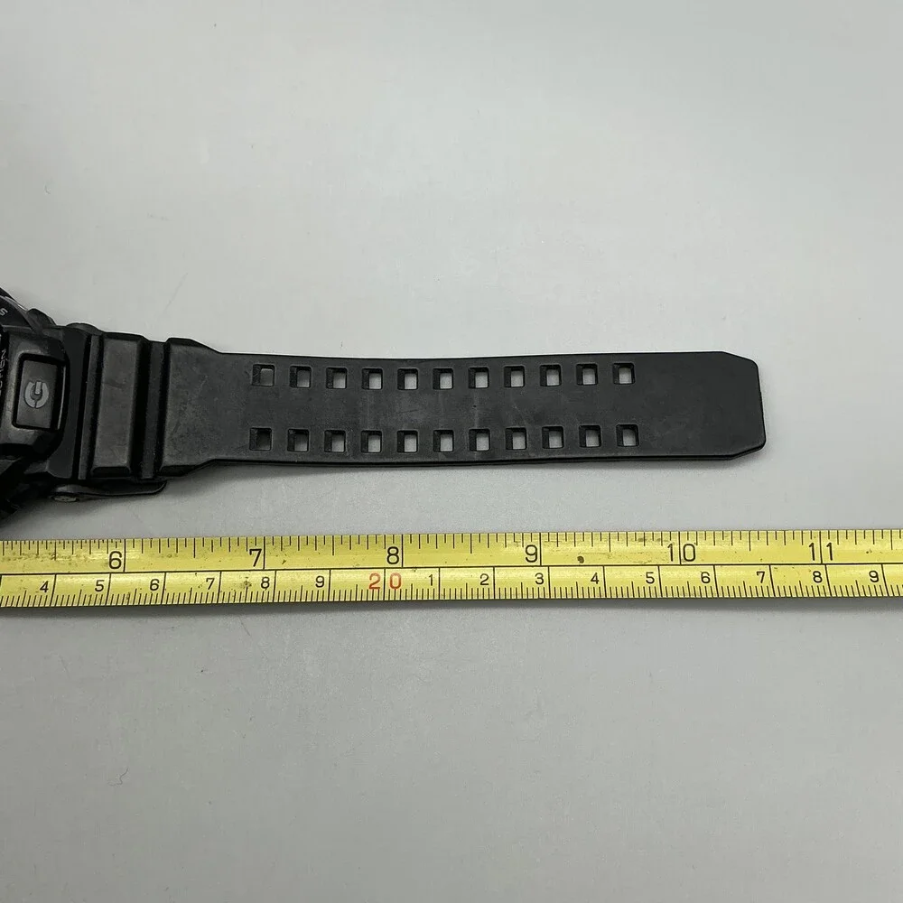 Casio G-Shock GD-350 Mens Watch 50mm Gray Digital Black Resin Alarm New Battery
